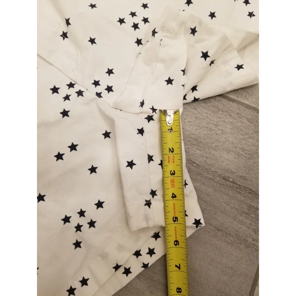 Tommy Hilfiger Shorts Women's 10 White Star‎ Printed Chino Cotton Casual Stars